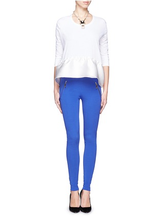 Figure View - Click To Enlarge - EMILIO PUCCI - Side zip pocket leggings