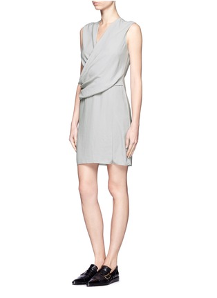 Figure View - Click To Enlarge - HELMUT LANG - Draped-front sleeveless dress