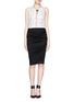 Figure View - Click To Enlarge - LANVIN - Lace overlay sleeveless top
