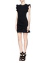 Front View - Click To Enlarge - EMILIO PUCCI - Ruffled wool-blend dress