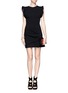Figure View - Click To Enlarge - EMILIO PUCCI - Ruffled wool-blend dress