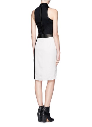 Back View - Click To Enlarge - HELMUT LANG - Twisted draped neck dress