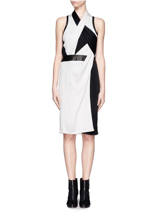 Main View - Click To Enlarge - HELMUT LANG - Twisted draped neck dress
