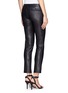 Back View - Click To Enlarge - HELMUT LANG - Cropped stretchy leather leggings