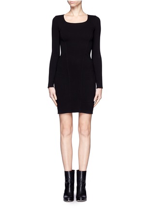 Main View - Click To Enlarge - HELMUT LANG - Square neckline cutout back dress