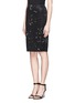Front View - Click To Enlarge - GIVENCHY - Confetti print milano knit pencil skirt