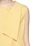 Detail View - Click To Enlarge - JIL SANDER - Asymmetrical stretch cotton shirt