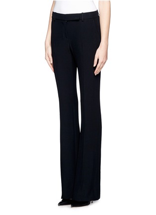 Front View - Click To Enlarge - ALEXANDER MCQUEEN - Leaf crepe bell bottom pants