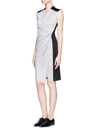 Figure View - Click To Enlarge - HELMUT LANG - Colour-block draped dress