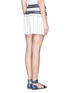 Back View - Click To Enlarge - CHLOÉ - Striped double pleated shorts