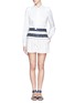 Figure View - Click To Enlarge - CHLOÉ - Striped double pleated shorts