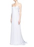 Figure View - Click To Enlarge - ALEXANDER MCQUEEN - Pleated silk strapless gown