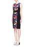 Figure View - Click To Enlarge - ST. JOHN - Stretch silk-blend floral print sleeveless dress
