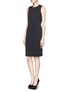 Front View - Click To Enlarge - ST. JOHN - Sleeveless wool-blend dress