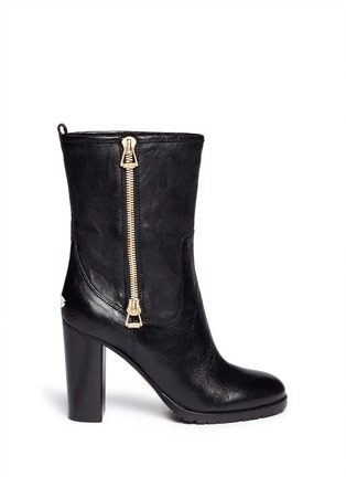 Main View - Click To Enlarge - JIMMY CHOO - 'Dawson' zip leather boots