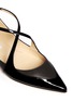 Detail View - Click To Enlarge - JIMMY CHOO - 'Gamble' cross strap leather flats