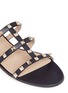 Detail View - Click To Enlarge - VALENTINO GARAVANI - 'Rockstud' caged leather slide sandals