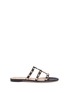 Main View - Click To Enlarge - VALENTINO GARAVANI - 'Rockstud' caged leather slide sandals