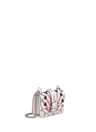 Figure View - Click To Enlarge - VALENTINO GARAVANI - 'Rockstud Lock' mini Love Blade embellished shoulder bag