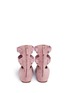 Back View - Click To Enlarge - VALENTINO GARAVANI - Ankle strap suede flats