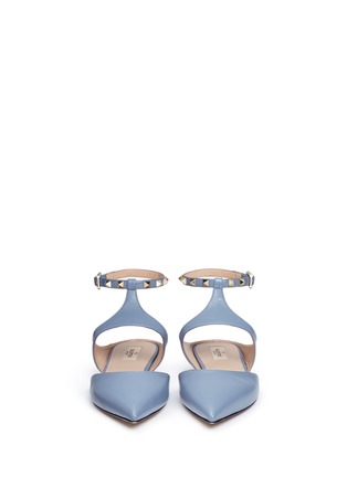 Front View - Click To Enlarge - VALENTINO GARAVANI - 'Rockstud' leather flats