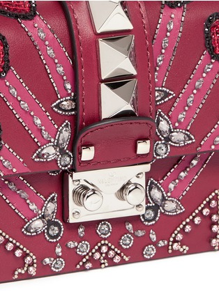 Detail View - Click To Enlarge - VALENTINO GARAVANI - 'Rockstud Lock' mini Love Blade embellished shoulder bag