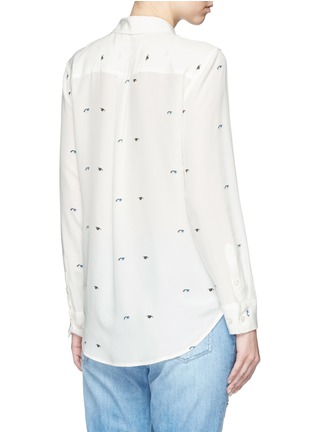Back View - Click To Enlarge - EQUIPMENT - x Kate Moss 'Slim Signature' Starman eye print silk shirt