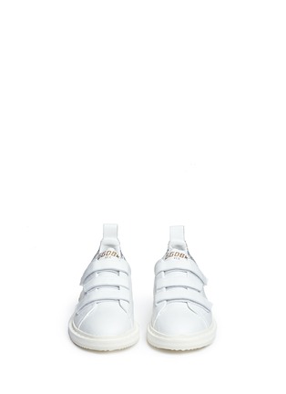 Figure View - Click To Enlarge - GOLDEN GOOSE - 'Smash' glitter collar leather kids sneakers