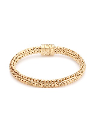 Figure View - Click To Enlarge - JOHN HARDY - Diamond 18k yellow gold medium woven chain bracelet