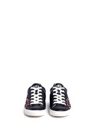 Front View - Click To Enlarge - ASH - 'Nexus' floral embroidered leather sneakers