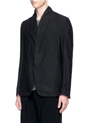 Front View - Click To Enlarge - THE VIRIDI-ANNE - Washed linen soft blazer