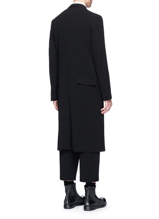 Back View - Click To Enlarge - THE VIRIDI-ANNE - Peaked lapel long cotton coat