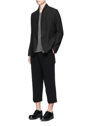 Figure View - Click To Enlarge - THE VIRIDI-ANNE - Pleated wide leg suiting pants