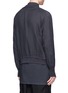 Back View - Click To Enlarge - THE VIRIDI-ANNE - Ruched sleeve gauze bomber jacket