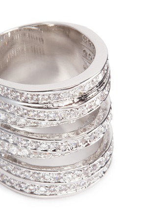 Detail View - Click To Enlarge - CZ BY KENNETH JAY LANE - Cubic zirconia pavé ring