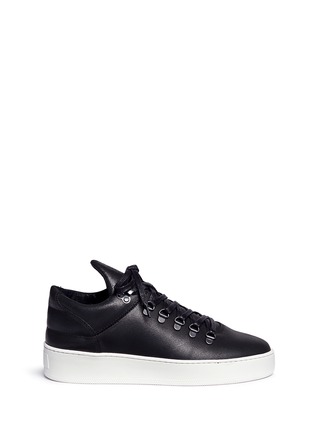 Main View - Click To Enlarge - FILLING PIECES - 'Mountain Cut' waxed leather sneakers