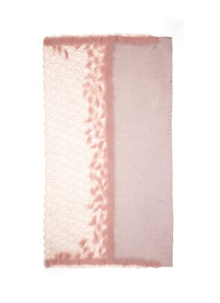 Main View - Click To Enlarge - FRANCO FERRARI - Lace border shimmer knit scarf