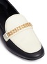 Detail View - Click To Enlarge - TORY BURCH - 'Gemini Link' chain colourblock leather loafers