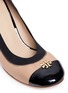 Detail View - Click To Enlarge - TORY BURCH - 'Jolie' contrast toe leather pumps