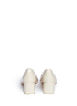 Back View - Click To Enlarge - TORY BURCH - 'Gigi' logo plate patent leather pumps