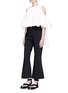 Figure View - Click To Enlarge - ELLERY - 'Baby' cold shoulder cropped ruffle top