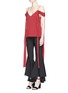 Front View - Click To Enlarge - ELLERY - 'Teenage Doll' cold shoulder sleeve tie silk camisole