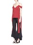 Figure View - Click To Enlarge - ELLERY - 'Teenage Doll' cold shoulder sleeve tie silk camisole