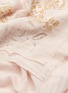 Detail View - Click To Enlarge - JANAVI - Leaf appliqué floral lace insert cashmere scarf