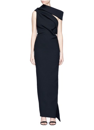 Main View - Click To Enlarge - MATICEVSKI - 'Instinctive' one-shoulder draped sheath gown