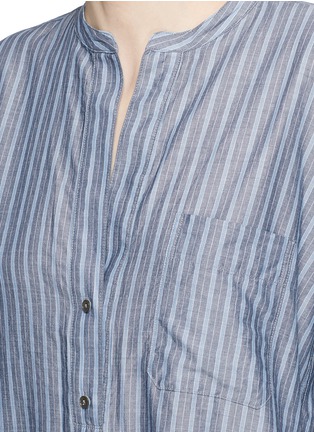 Detail View - Click To Enlarge - VINCE - Stripe cotton chambray shirt