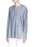 Front View - Click To Enlarge - VINCE - Stripe cotton chambray shirt