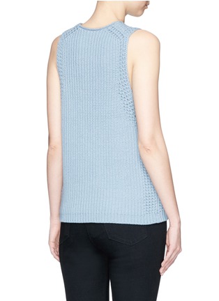 Back View - Click To Enlarge - VINCE - Mixed chunky knit tank top