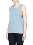 Front View - Click To Enlarge - VINCE - Mixed chunky knit tank top