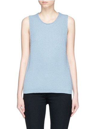 Main View - Click To Enlarge - VINCE - Mixed chunky knit tank top